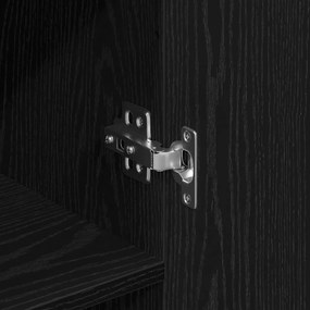 Armário Alto vidaXL Carvalho Preto 69,5x34x180 cm Madeiras de Engenhar