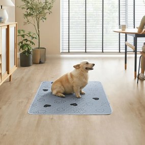Conjunto de 2 Tapetes laváveis para cães 122 x 91 cm cinzento