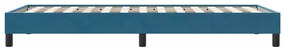 Estrutura de cama sem colchão 90x220 cm veludo azul-escuro