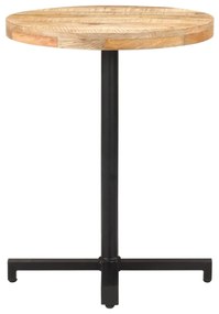 Mesa de bistrô redonda Ø60x75 cm madeira de mangueira áspera