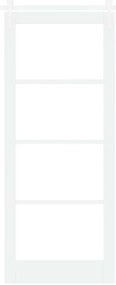 Conjunto de Porta Deslizante vidaXL com Kit de Hardware Branco 86x211