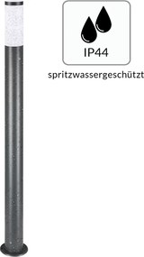 Candeeiro de jardim caminho Ivy em aço inoxidável 1000 x 76 mm com sensor antracite