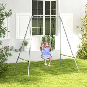 Baloiço de arco 2 em 1 para bebés com cinto de segurança de 5 pontos, para uso interior e exterior, verde