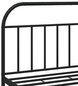 Estrutura de cama com cabeceira 183x213 cm metal preto