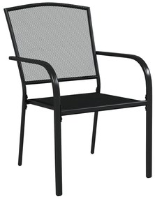 5 pcs conjunto de jantar para jardim aço antracite