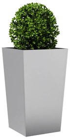 Vaso/floreira de jardim 2 pcs 45x45x75 cm aço galvanizado