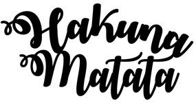Acessório Decorativo de Parede Hakuna Matata – Preto – 70 x 35 cm