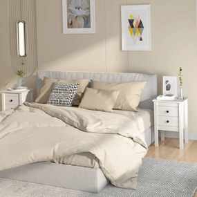 vidaXL Mesas de cabeceira 2 pcs 40x35x61,5 cm pinho maciço branco