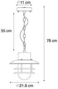 Candeeiro suspenso industrial em aço IP44 - Shell Industrial