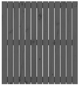 Cabeceira de parede 82,5x3x90 cm madeira de pinho maciça cinza