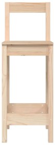 Cadeiras de bar 2 pcs 40x41,5x112 cm pinho maciço