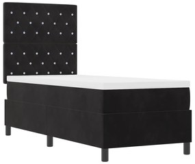 Cama Box com Colchão vidaXL Preto 80x200 cm Veludo