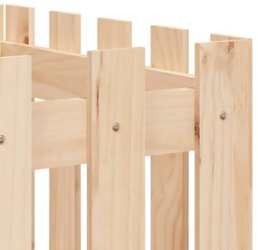 Canteiro elevado c/ design de cerca 200x50x50 cm pinho maciço