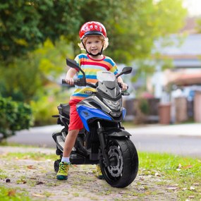 Moto elétrica para crianças - Moto de brincar Honda para crianças dos 3 aos 6 anos, com música e faróis azuis
