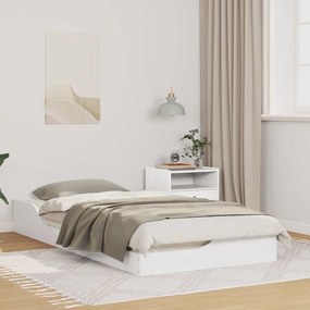 vidaXL Estrutura de cama de chão Branco 90 x 190 cm