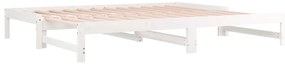 Sofá-cama de puxar 2x(90x200) cm pinho maciço branco
