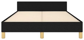 Estrutura de cama sem colchão preto 120x190 cm tecido