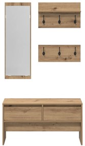 Conjunto de Móveis para Corredor de 4 Peças em Carvalho Artisan