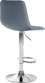 Conjunto de 2 bancos de bar Lex em couro sintético cinzento