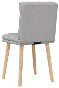 Cadeiras de jantar 2 pcs tecido cinza nuvem