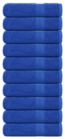 Toalhas de mãos 10 pcs 50x100 cm 360 gsm 100% algodão azul