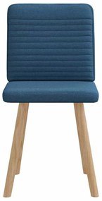 Cadeiras de jantar 2 pcs tecido azul