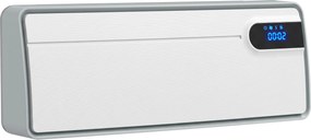 HOMCOM Aquecedor Elétrico Cerâmico de Parede 2000 W com Wi-Fi, 3 Modos, Ecrã LED, Temporizador e Comando à Distância, Branco | Aosom Portugal
