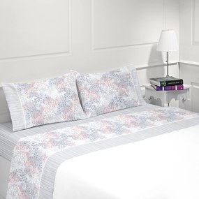 Jogo de lençóis 100% algodão - MADRID da Casa&Algodão: Cama 150cm - 1 sábana encimera 240 x 290 cm + 1 sábana bajera ajustable 150 x 200 + 30 cm + 2 fundas almohada 50x70 cm