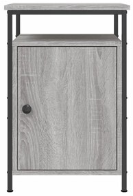 Mesas cabeceira 2 pcs 40x42x60cm deriv. madeira cinzento sonoma