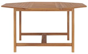 Mesa de jardim 150x150x75 cm madeira de teca maciça