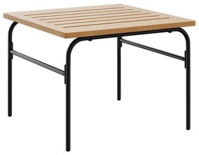 Mesas de centro de encastrar p/ jardim 2 pcs aço preto/castanho