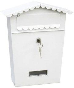 Caixa de correio EDM House Aço Branco (21 x 6 x 30 cm)