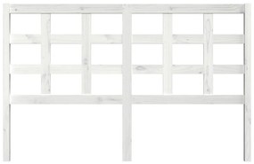 Cabeceira de cama 156x4x100 cm pinho maciço branco