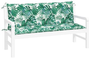 Almofadões banco jardim 2 pcs 150x50x7 cm oxford padrão folhas