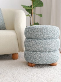 Pouffe Boumy – Azul Cinza – 42x44x42 cm
