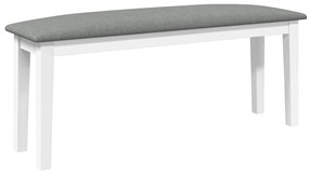 Banco 110 cm madeira seringueira maciça branco