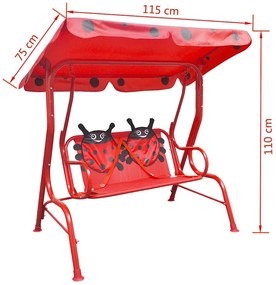 Banco baloiço infantil vermelho