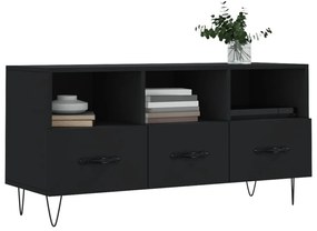 Móvel de TV 102x36x50 cm derivados de madeira preto