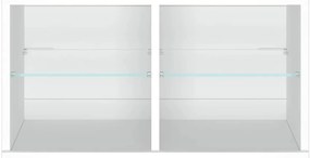Móvel de parede para TV com luzes LED 58,5x30x60,5 cm branco