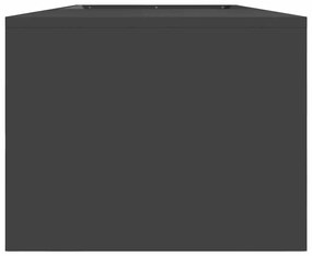Fogueira vidaXL com Armazenamento de Lenha Preto 160x45x35 cm Aço