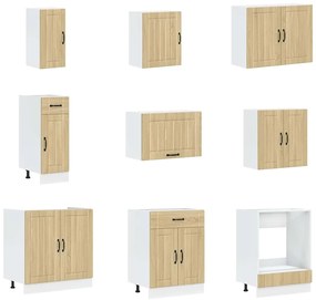14 peças armário de cozinha conjunto Lucca sonoma carvalho