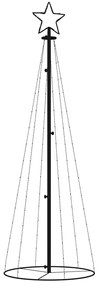 Árvore de Natal em cone 108 luzes LED 70x180 cm colorido