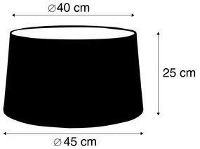 Abajur de linho cinza escuro 45 cm