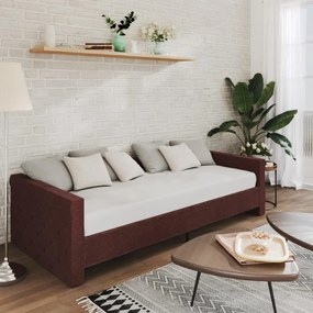 3080339 vidaXL Sofá-cama c/ colchão e saída USB 90x200 cm tecido roxo