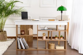 Secretária de Estudo Vesper - Branco e Pinho Atlântico - 130x72x50cm