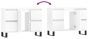 Armário de casa de banho 80x33x60 cm derivados madeira branco