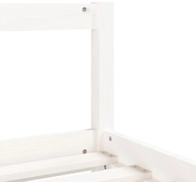 Estrutura de cama infantil 90x190 cm pinho maciço branco