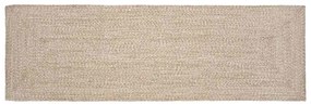 vidaXL Tapetes de área Retangular Natural e Branco 60 x 200 cm Juta