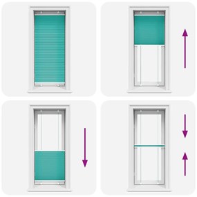 Gasolina verde Plissada Cega 55x100 cm Largura Tecido 54,4 cm