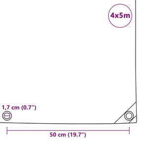 Lona 650 g/m² 4x5 m azul